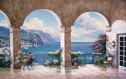 Mediterranean-Arch-Sans-Foliage-Wallpaper-Mural