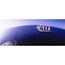 Tall Ship In The Sea Wall Mural
