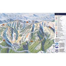 Monarch Mountain Trail Map Wall Mural