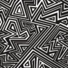 Crazy Zigzags Pattern Wallpaper