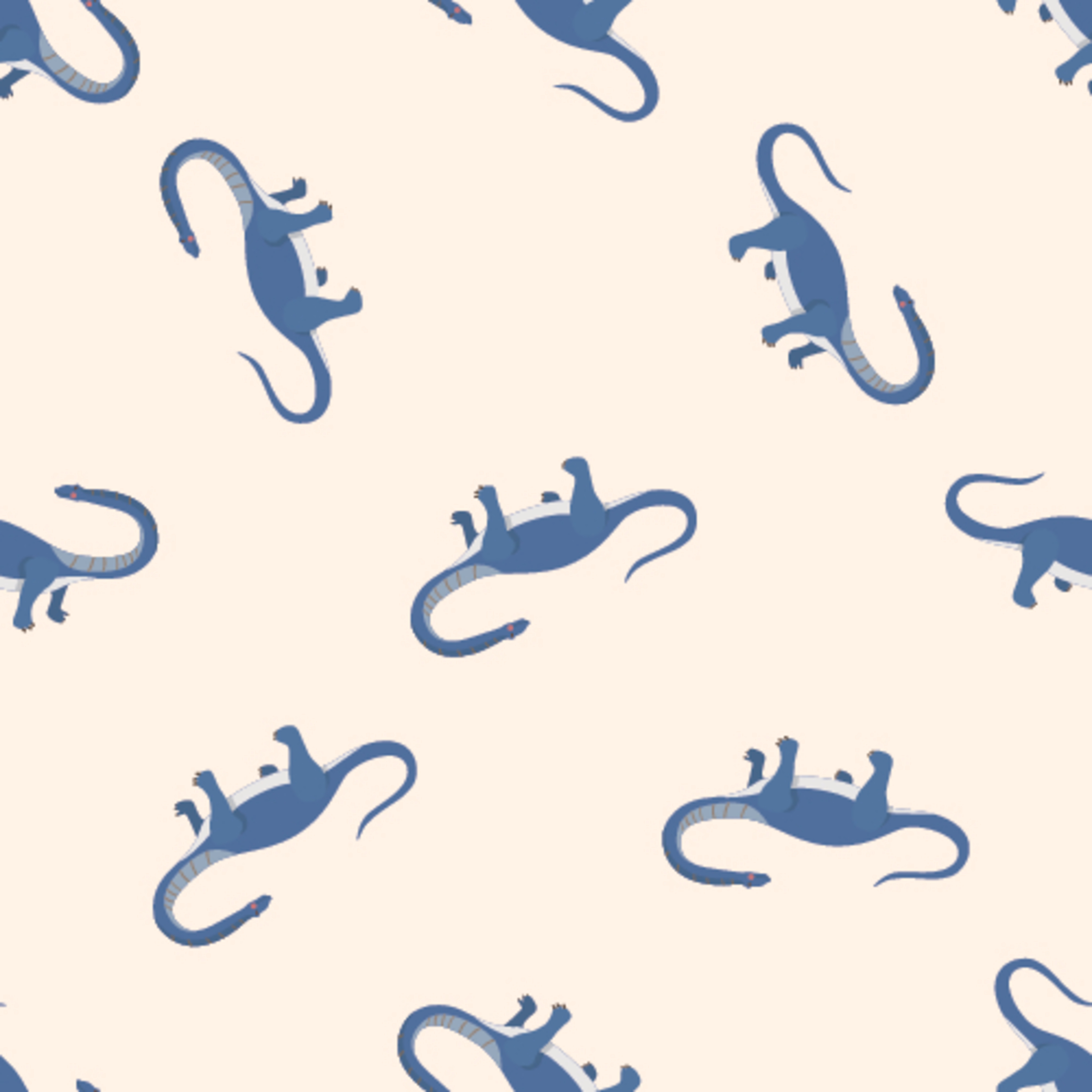 Blue Brontosaurus Pattern Mural - Murals Your Way