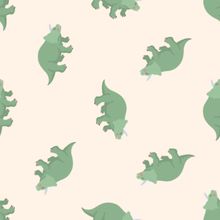 Cute Triceratops Pattern Wallpaper