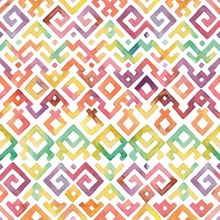 Rainbow Watercolor Weave Pattern Wallpaper