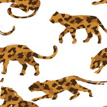 Hand Drawn Leopard Pattern Wallpaper