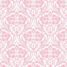 Pink Victorian Damask Pattern Wallpaper