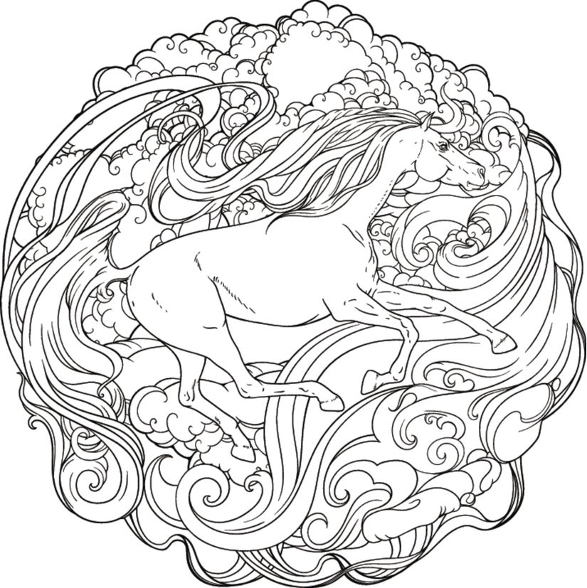 Colorable-horse-gallops-amongst-the-clouds-and-flies-in-the-sky