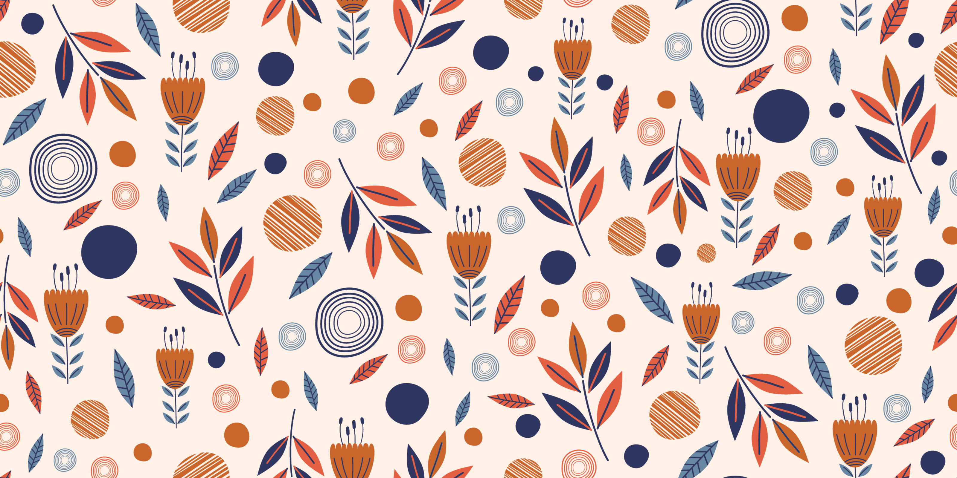 Traditional colorful polish folk art pattern wallpaper sticker  TenStickers