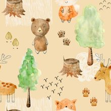 Cute Watercolor Woodlands Wallpaper