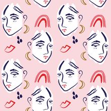 Modern Muse Line Art Pattern Wallpaper