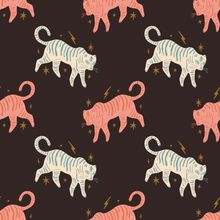 Cute Cartoon Tiger Pattern Wallpaper