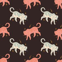 Cute Cartoon Tiger Pattern Wallpaper