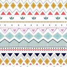Pastel Doodle Aztec Pattern Wallpaper