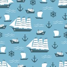 Sailing Ships Pattern Wallpaper