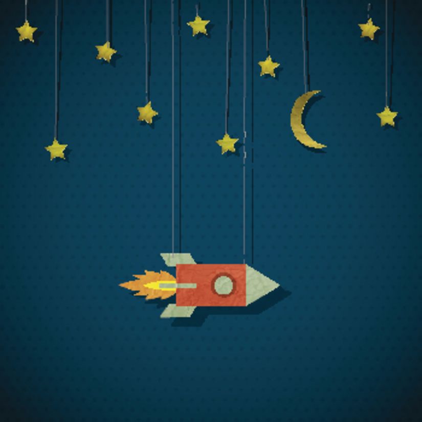 Cut Out Paper Rocket Wall Mural Murals Your Way