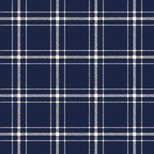 Navy and White Plaid Lines Wallpaper