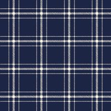 Navy and White Plaid Lines Wallpaper