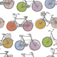 Hand Drawn Bicycle Pattern Wallpaper