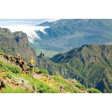 Woman Running In The Mountains Wall Mural