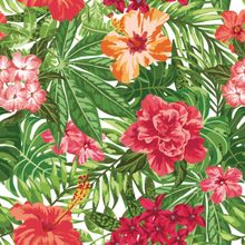 Plumeria and Hibiscus Pattern Wallpaper