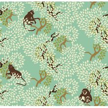 Monkeys And Trees Pattern Wallpaper