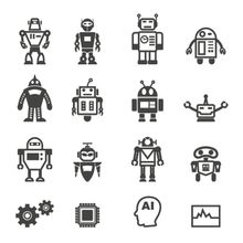 Robot Icon Wall Mural