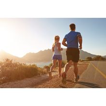 Man And Woman Running Together Wall Mural