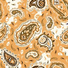 Sunny 70's Retro Yellow Paisley Wallpaper