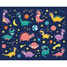 Dinosaurs Flying In Space Wall Mural