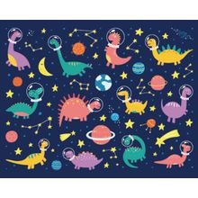 Dinosaurs Flying In Space Mural Wallpaper