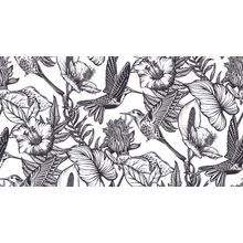 Hummingbird Floral Pattern Wallpaper