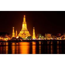 Temple At Night Wall Mural