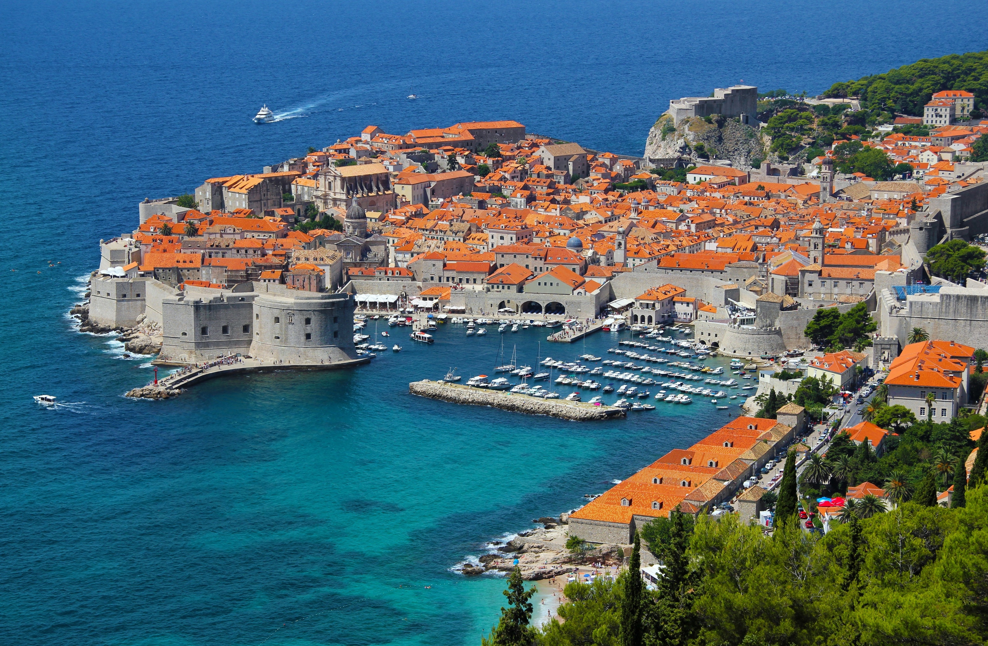 Amazon.com: amazing panoramic view of the walled city dubrovnik, dalmatia,  croatia Canvas Print Wallpaper Wall Mural Self Adhesive Peel & Stick  Wallpaper Home Craft Wall Decal Wall Poster Sticker for Living Room :