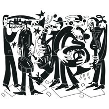 Twisty Jazz Band Wall Mural