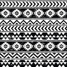 Grunge Tribal Pattern Wallpaper