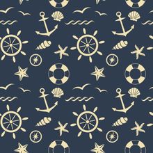 Nautical Navy Pattern Wallpaper
