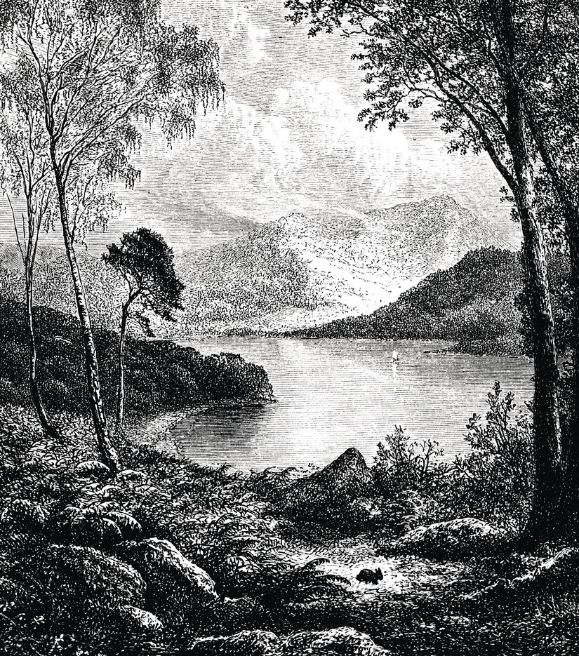 Engraved-Drawing-Of-Derwentwater-Lake-District-Wall-Mural