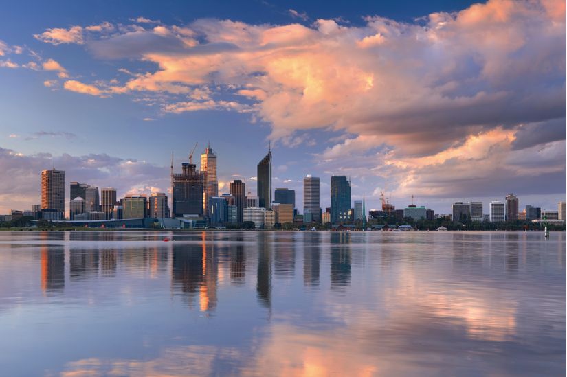 Perth Skyline Wall Mural Murals Your Way