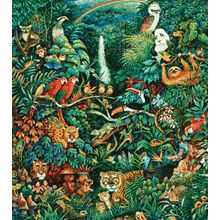 Rainbow Rainforest Mural Wallpaper
