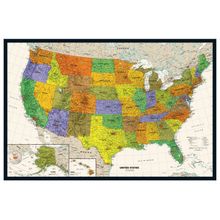 Contemporary USA Map Wallpaper Mural
