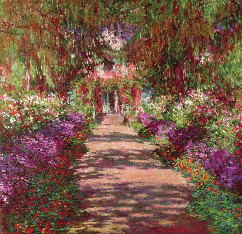A-Pathway-In-Monet-s-Garden-Wallpaper-Mural