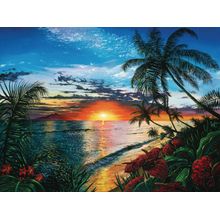 Tropical Sunset Serenade Wall Mural