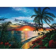 Tropical Sunset Serenade Mural Wallpaper
