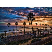 Sunset at the Oceanside Pier Wall Mural