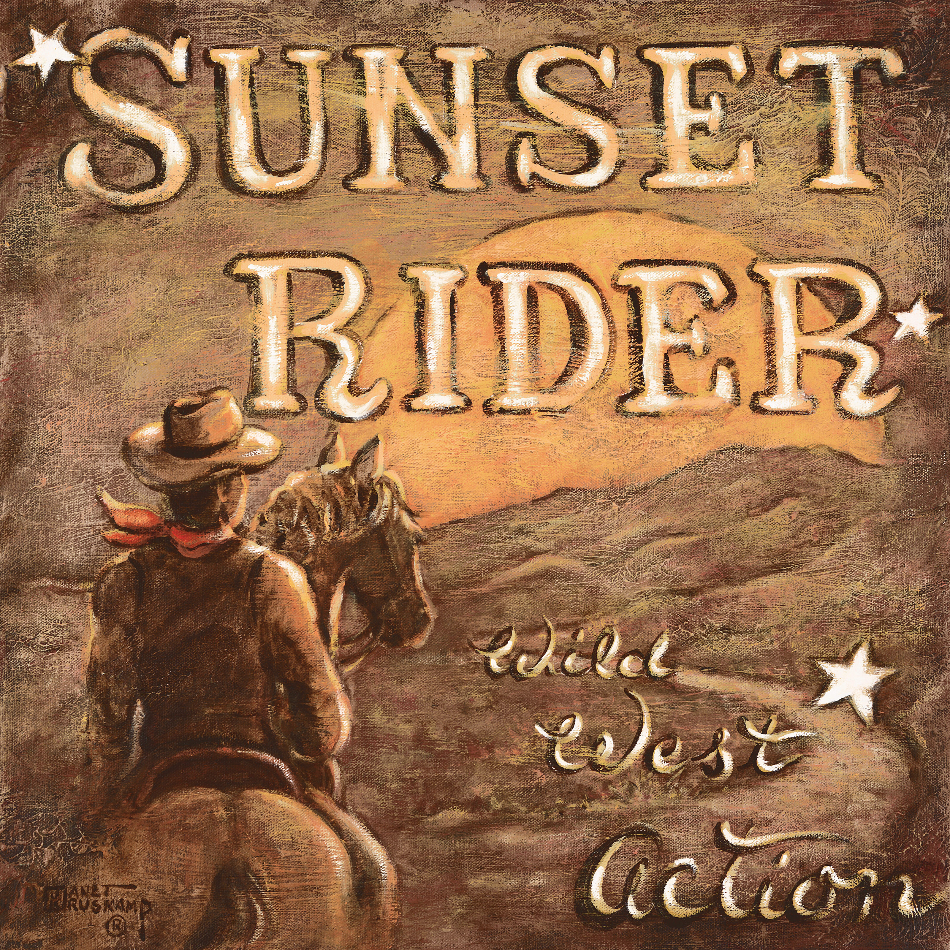 Sunset Rider Wallpaper Mural - Murals Your Way