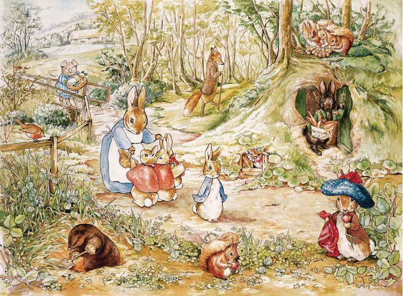 A Walk In The Woods 3 Wall Mural by Beatrix Potter - Murals Your Way