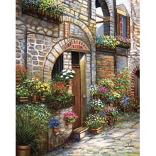Flower Pots At Spello Wall Mural