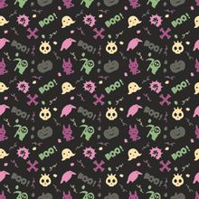 Boo! Halloween Pattern Wallpaper