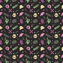 Boo! Halloween Pattern Wallpaper