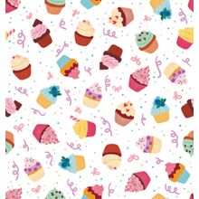 Pink Cupcake Pattern Wallpaper