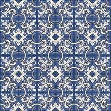 White and Blue Tile Pattern Wall Mural